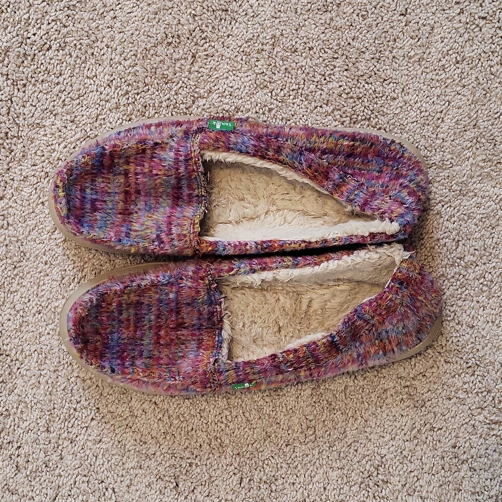 Sanuk colorful moccasins/flats- Brand New